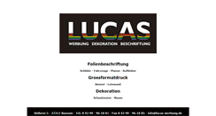 Desktop Screenshot of lucas-werbung.de