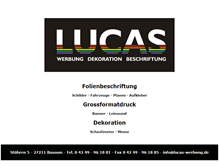 Tablet Screenshot of lucas-werbung.de